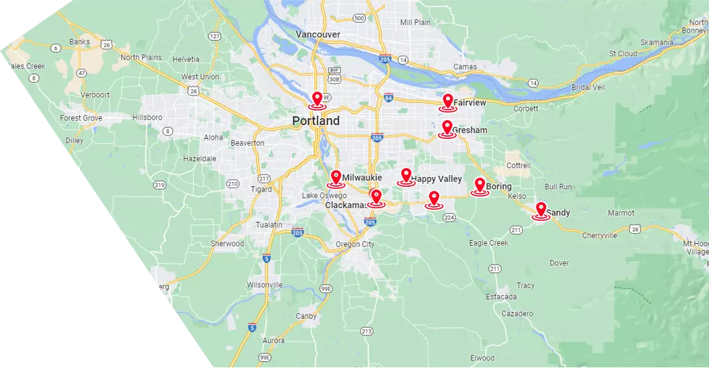 Map Area - Absolute Comfort Heating & Cooling in Boring, OR